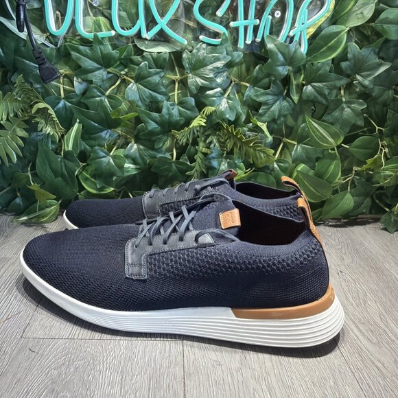 Wolf & Shepherd Swiftknit Derby Navy Blue White Knit Shoes Mens Size 14 main image 6